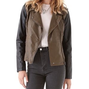 Blank NYC Two Tone Leather Jacket